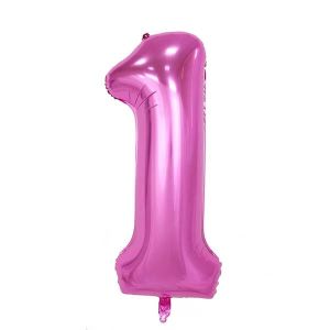 Extra Large size 40 Inch Inflatable Pink Balloon Number 1