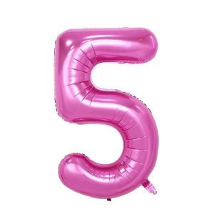 Extra Large size 40 Inch Inflatable Pink Balloon Number 5