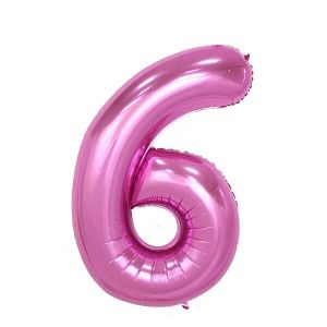 Extra Large size 40 Inch Inflatable Pink Balloon Number 6