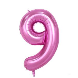 Extra Large size 40 Inch Inflatable Pink Balloon Number 9
