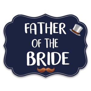 'Father Of The Bride' Vintage UV Printed Word Board Photo Booth Sign Prop