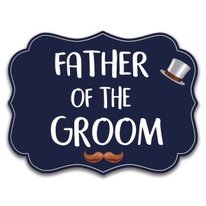 'Father Of The Groom' Vintage UV Printed Word Board Photo Booth Sign Prop