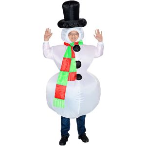 Festive Christmas Snowman Inflatable Fancy Dress Costume