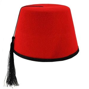 Red Felt Fez Hat