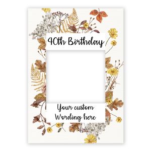 CUSTOM Autumn Theme Birthday Fully Printed Posing Frame – No. 050