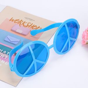 Giant CND 'Peace' Party Glasses - Blue