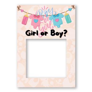 CUSTOM Gender Reveal Party Fully Printed Posing Frame – No. 051