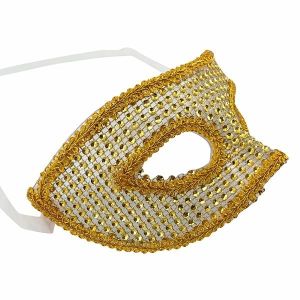Classic Style Gold Diamante Masquerade Mask  