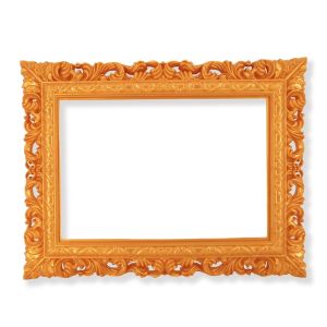 Lightweight Antique Look Plastic Posing Frame – Gold Rectangle