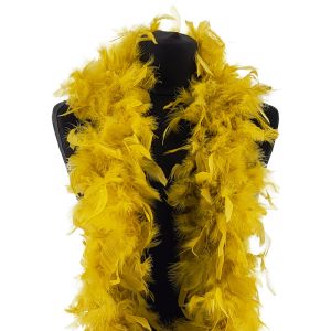 Luxury Golden Yellow Feather Boa - 80g - 180cm