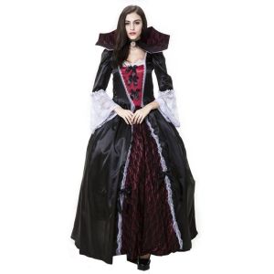 Gothic Vampire Women's Halloween Fancy Dress Costume UK 8