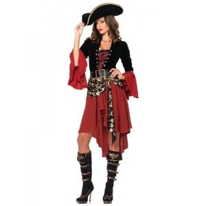 Gypsy Style True Pirate Fancy Dress Costume UK 12-14