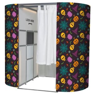 Halloween Pumpkin Party Pattern Photo Booth Panels Skins
