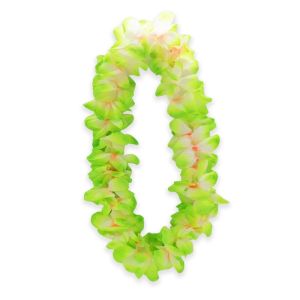Hawaiian Flower Leis Jumbo Silk Luau Garlands - Green