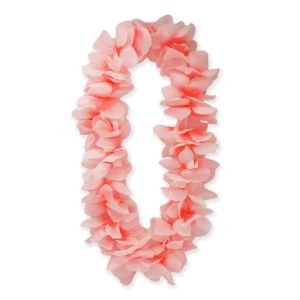 Hawaiian Flower Leis Jumbo Silk Luau Garlands - Light Pink