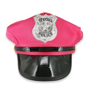 Captain Party Hats for Hen, Stag & Festival Fun - Hot Pink Special Police