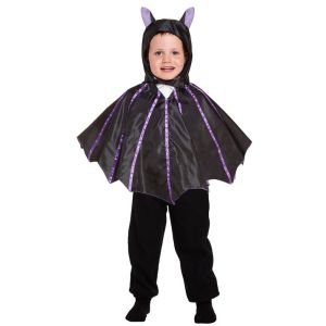  Bat Top with Hood Toddler Halloween Fancy Dress Costume - Kids UK Size 3 Years