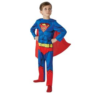Kids Superman Classic Comic Book Fancy Dress Costume Size M 5-6 Years