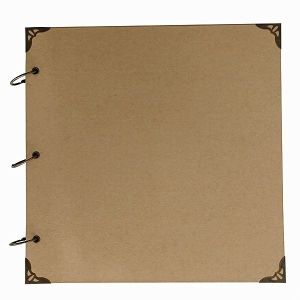 Large Kraft Paper Cover Guestbook With Black Pages