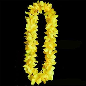 Yellow Hawaiian Flowered Party Lei