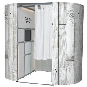 Light Rustic Wood Photo Booth Panel Skins