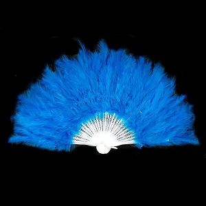 Stunning Light Blue Feather Fan
