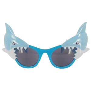 Light Blue Shark Eating The Frame Sunglasses