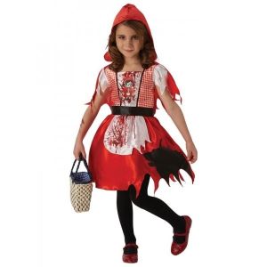 Little Dead Riding Hood Kids Fancy Dress Halloween Costume - Kids UK Size 5-6 Yrs