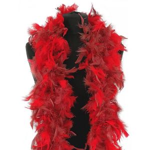 Luxury Mixed Red & Brown Feather Boa – 80g -180cm