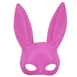 Matte Pink Bunny Girl Masquerade Mask with Bunny ears 