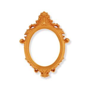 Lightweight Antique Look Plastic Posing Frame – Gold Medium Oval