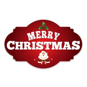 'Merry Christmas' Xmas UV Printed Word Board Photo Booth Sign Prop