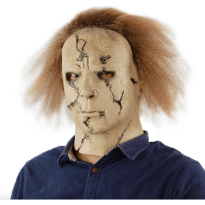 Halloween Mike’s Expressionless Mask with Brown Hair 