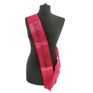 Hot Pink With Black Writing ‘Mother Of The Bride’ Sash