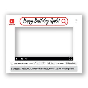 CUSTOM MyTube Social Style Printed Posing Frame – No. 081