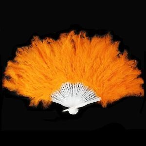 Stunning Orange Feather Fan