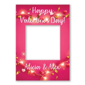 CUSTOM Hot Pink with Lights Valentine's Fully Printed Posing Frame – No. 060