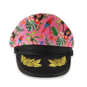 Captain Party Hats for Hen, Stag & Festival Fun - Pink Hawaiian Tropical Vibes