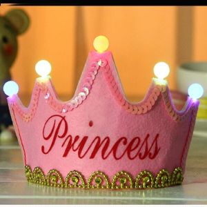 Pink ‘Princess’ Birthday Crown LED Light Up Tiara 