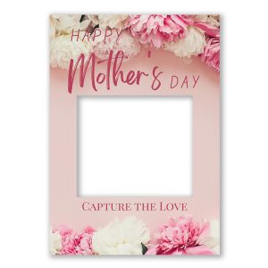CUSTOM Pink and White Floral Mother's Day Fully Printed Posing Frame – No. 065