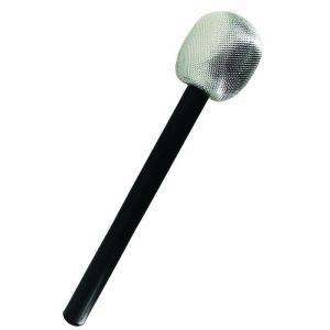 Plastic Pop Star Microphone Prop Silver
