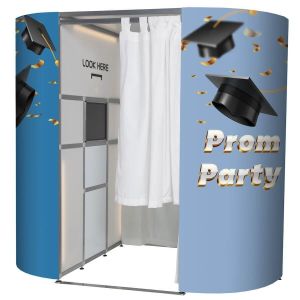 Light Blue Graduation Prom Design Photo Booth Panel Skins