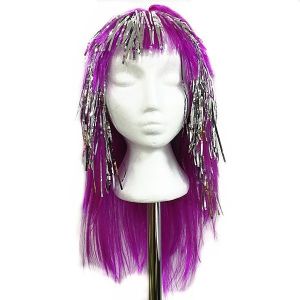 Very Glitzy Shiny Wig Purple