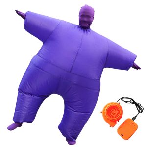 Purple Super Sumo Jumbo Morf Inflatable Fancy Dress Costume