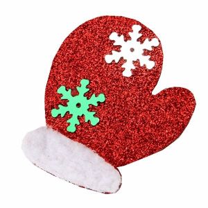 Red Mitten Christmas Hair Clip