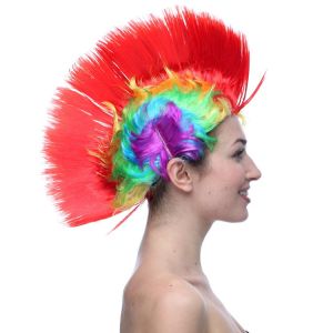 Mohican Wig Red