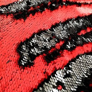 Red and Black Mermaid Sequin Backdrop