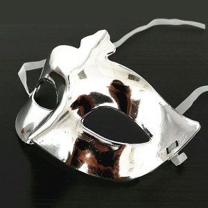 Shiny Masquerade Mask Silver