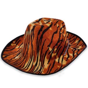 Tiger Print Western Cowboy Cowgirl Hat