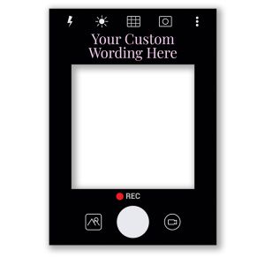 CUSTOM Recording Selfie Cam Style Fully Printed Posing Frame – No. 075